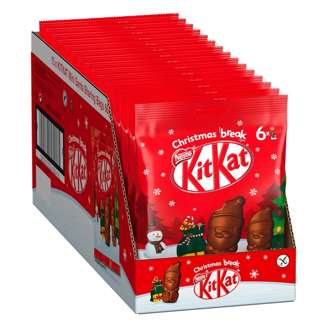 Nestlé KitKat Mini Weihnachtsmann aus Milchschokolade 15er Packung