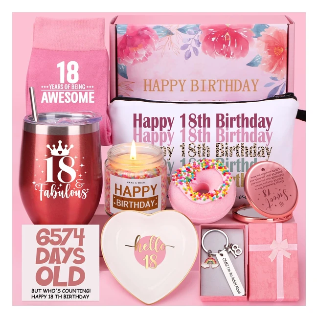 18th Birthday Gifts for Girls - Happy Birthday Hamper for Her - Pamper Box - Bes