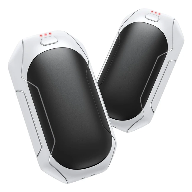 Chauffe-mains rechargeable 2 pack, chauffemains électrique portables 4000mAh2, double face ultra légers et fins, chaufferette de poche réutilisable