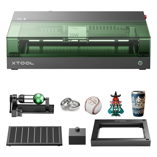 Xtool S1 20W Laser Graviermaschine Basic Kit - Sicherer Laser Cutter mit Autofok