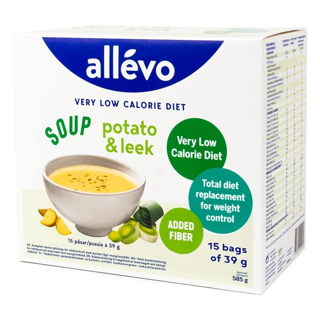 Soupe de pommes de terre et poireaux - Substitut de repas - 15 portions - Allvo 
