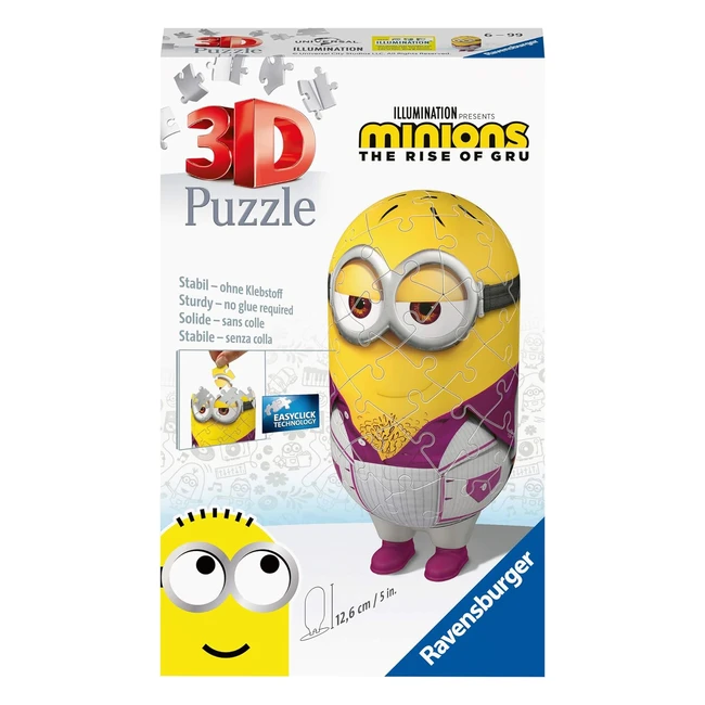 Ravensburger Minions 2 Disco Minion 3D Puzzle - Age 6 - 54 Pieces - No Glue