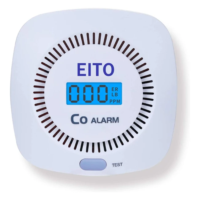 Détecteur monoxyde de carbone avec affichage numérique et alarme sonore - EITO
