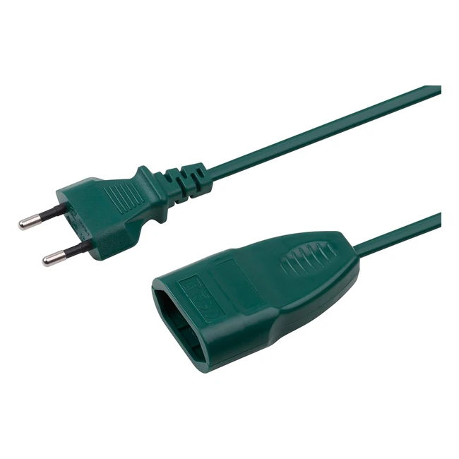 Cable alargador Meister 3m, plástico verde IP20, referencia 7431530