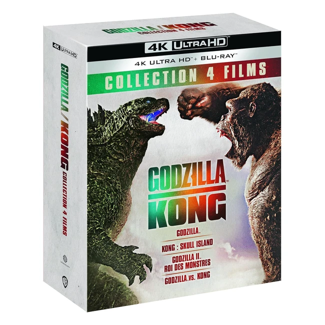 Godzilla Kong Collection 4 Films 4K Ultra HD Blu-ray - Meilleur Prix!