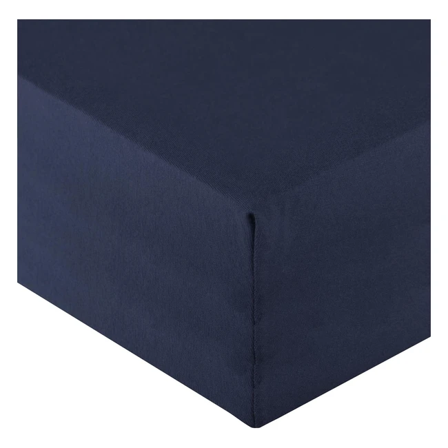 Drap housse lit sommier tapissier Aquatextil Royal, coton élasthanne, 200x220/220x240 cm, bleu foncé