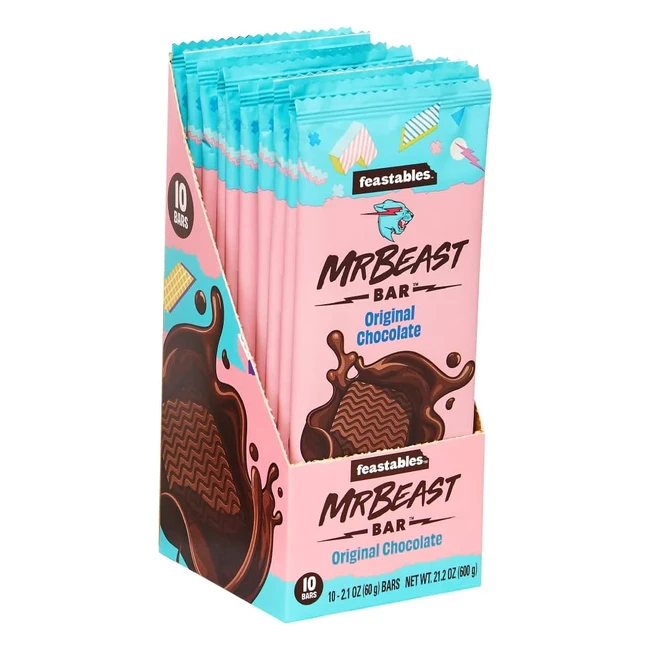 Barras de Chocolate Feastables MrBeast 10 x 60g - ¡El regalo perfecto para los amantes del chocolate!