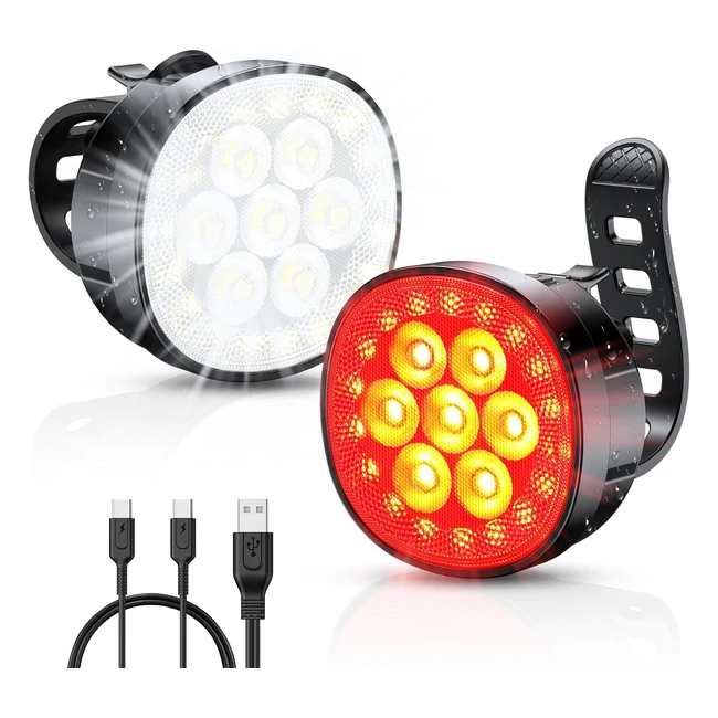 Ultra Bright Bike Lights 812 Modes USB Rechargeable - Mohard