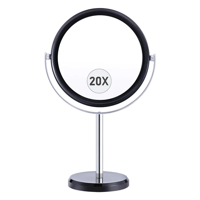 Miyadiva Magnifying Mirror 20x - Free Standing Double Sided - Flawless Makeup - 