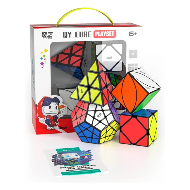 Set Cubos de Velocidad Roxenda Speed Cube - Pirámide Dodecaedro Skew Ivy - Con Caja de Regalo y Tutorial Secreto