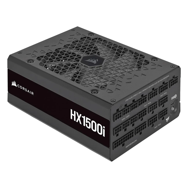 Corsair HX1500i Ultralow Noise ATX Power Supply - Fully Modular, 80 Plus Platinum, Black