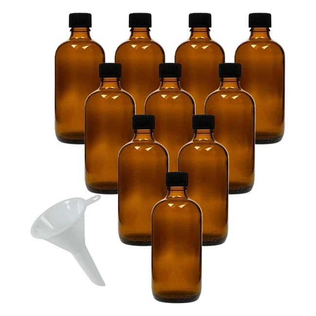 Mikken B07SK1WSWT Marrón 10 x 100ml - Botellas de Cristal Farmacéuticas