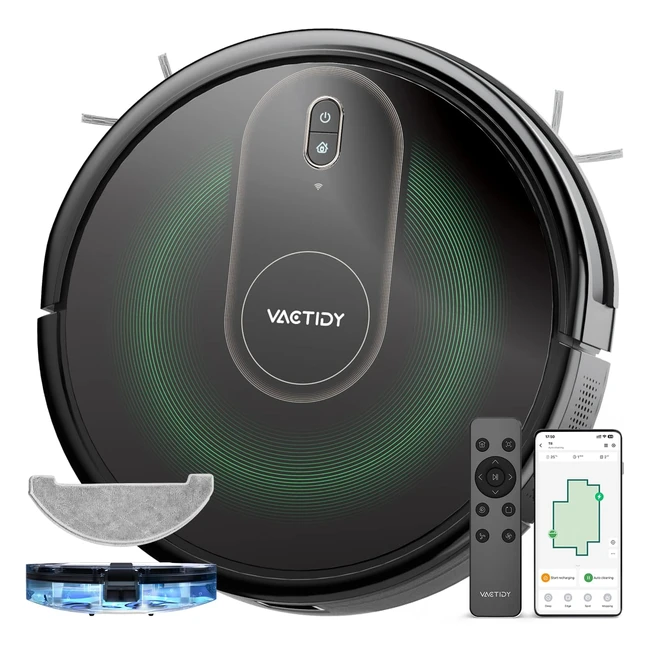 Vactidy Nimble T8 Robot Vacuum Cleaner with Mop Combo - 3000Pa Strong Suction, Gyronav Tech, Siri/App/Alexa/WiFi, Self-Charging