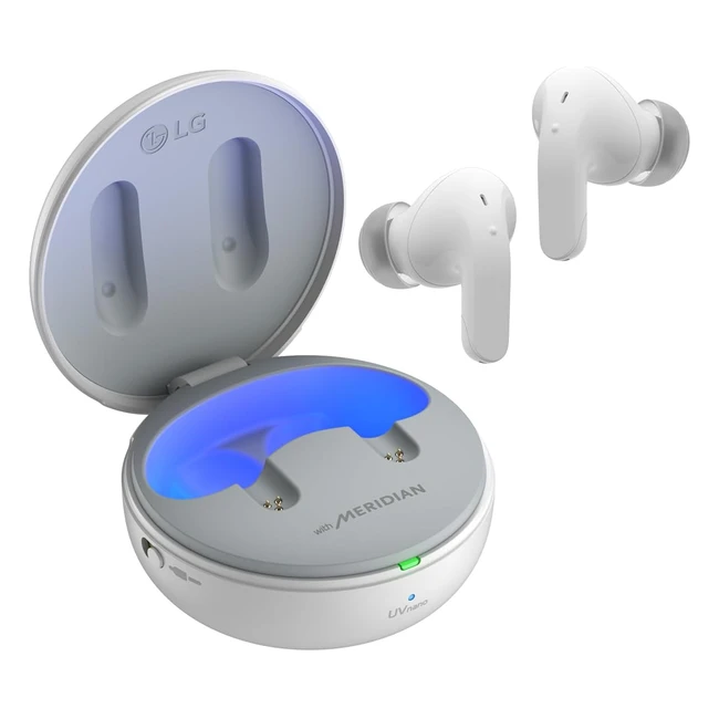 Écouteurs Bluetooth LG Tone Free DT90Q avec Dolby Atmos, ANC et technologie Meridian - Blanc