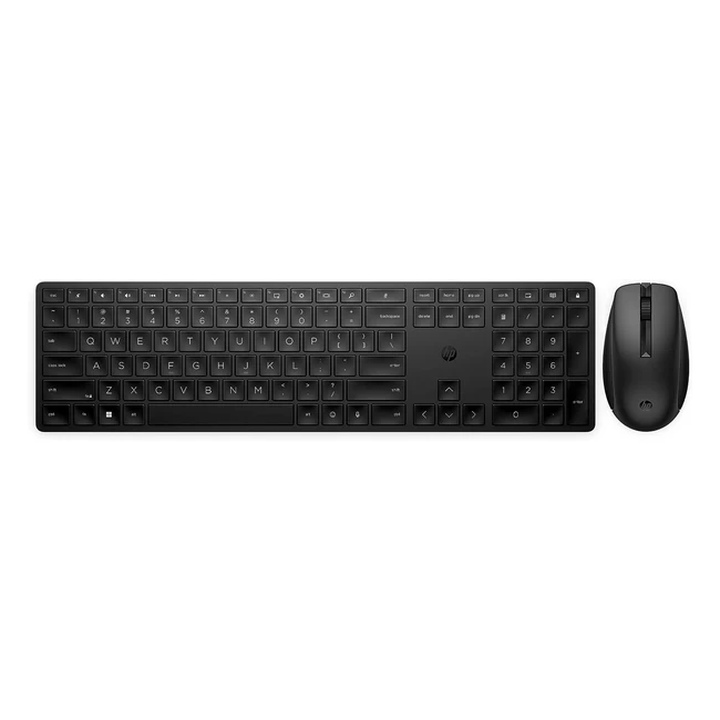 HP 650 Wireless Keyboard & Mouse Set - 20 Customisable Keys - 20 Months Battery - Multisurface Use