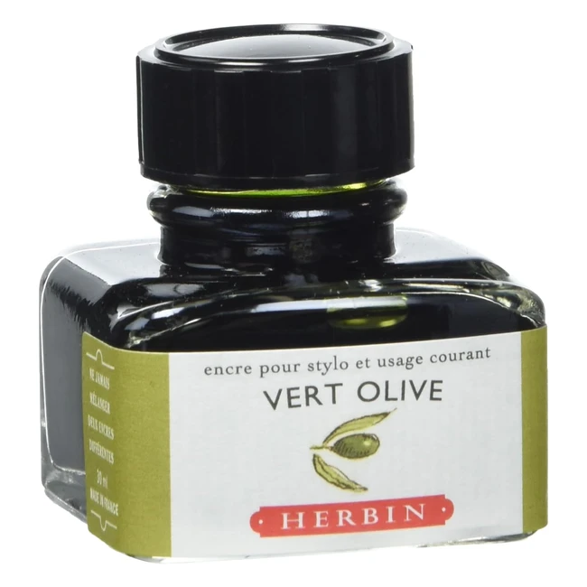 JHerbin 13036T - Tinta para Plumas y Roller de 30 ml - Verde Oliva