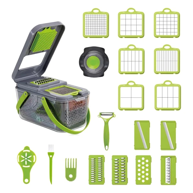 Vegetable Chopper 22in1 Kitchen Mandoline - Cut Slice and Dice with Ease