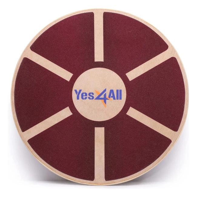 Yes4All Wooden Wobble Balance Board - Core Strength Exercise Fitness Accessory - Stable and Portable