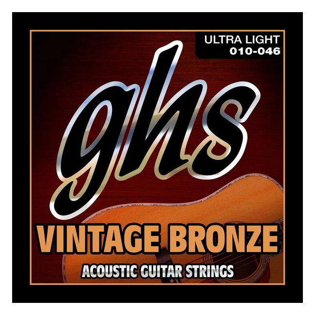 Jeu de cordes pour guitare acoustique GHS Vintage Bronze VNUL Ultra Light 010046