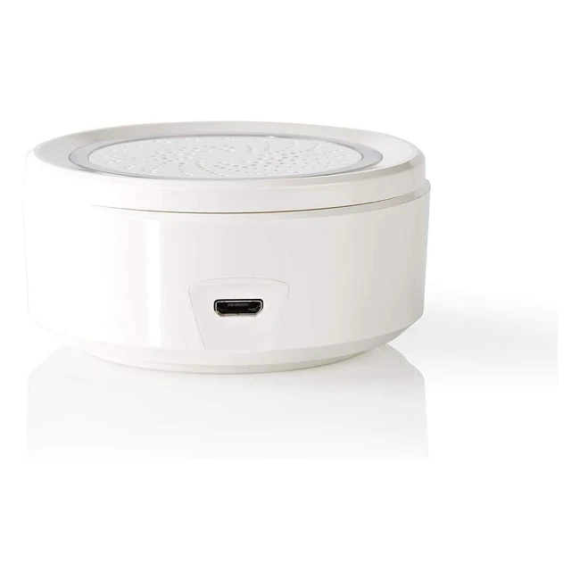 Sirne WiFi Intelligente Nedis - Alarme 85 dB LED Clignotantes Compatible Ale