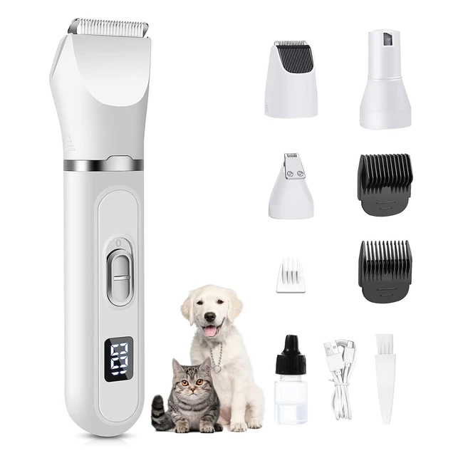 Lovcoyo Dog Clippers - Rechargeable Cordless Grooming Kit for Cats and Other Pet