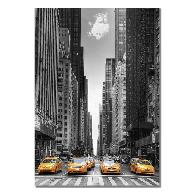 Tableau Ville Moderne New York Taxi 50x70cm - Qualité Premium