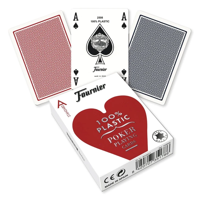 Cartes de poker professionnelles Fournier 1028934 qualit casino plastique c