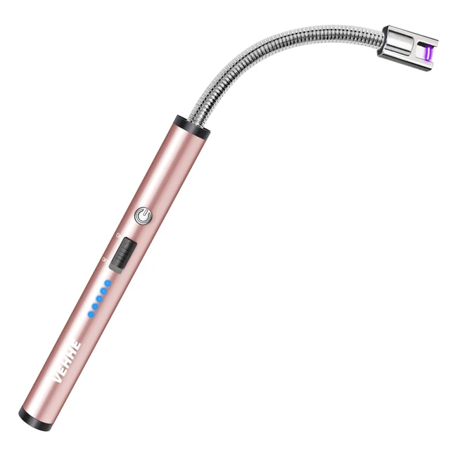 Briquet électrique rechargeable USB Vehhe avec arc et écran LED - Idéal pour cuisine, bougies, gazinières, barbecues