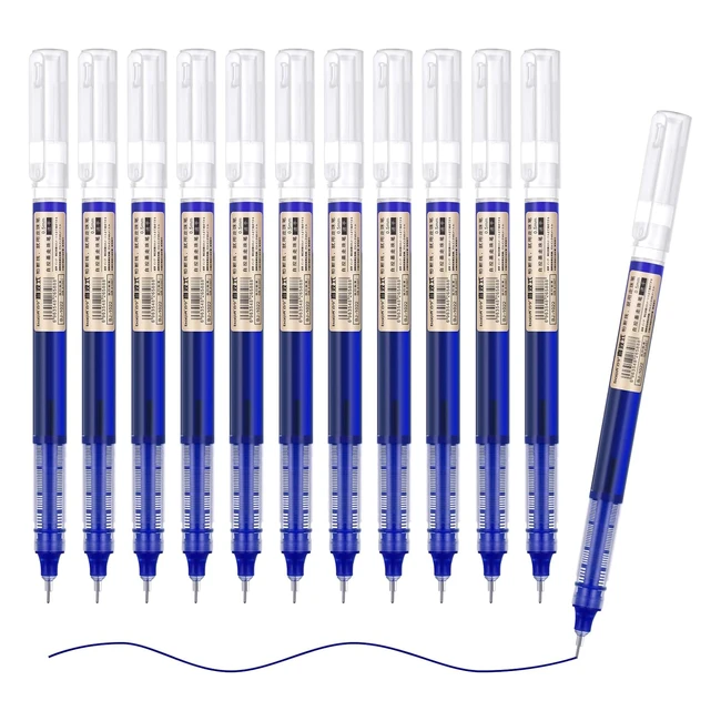 Bolígrafos de Gel Offcup 12 unidades - Tinta de secado rápido - Punta fina 0.5mm