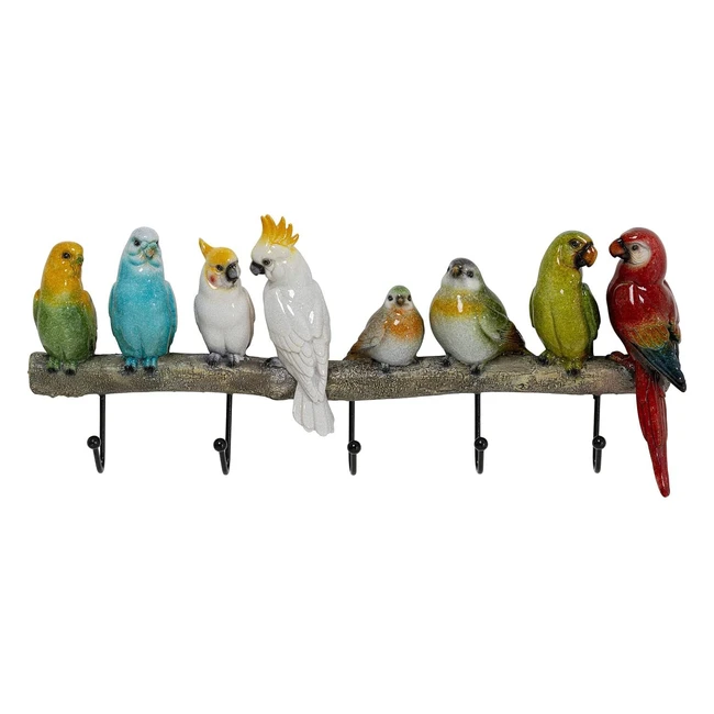 Porte-manteau mural oiseaux exotiques multicolore - Kare Design