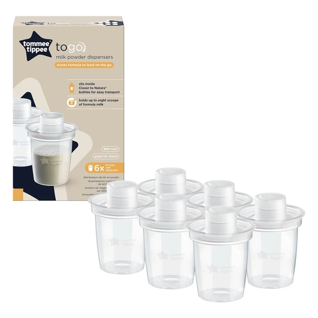 Tomme Tippee Milk Powder Dispensers 6 Pack - Save Time and Space