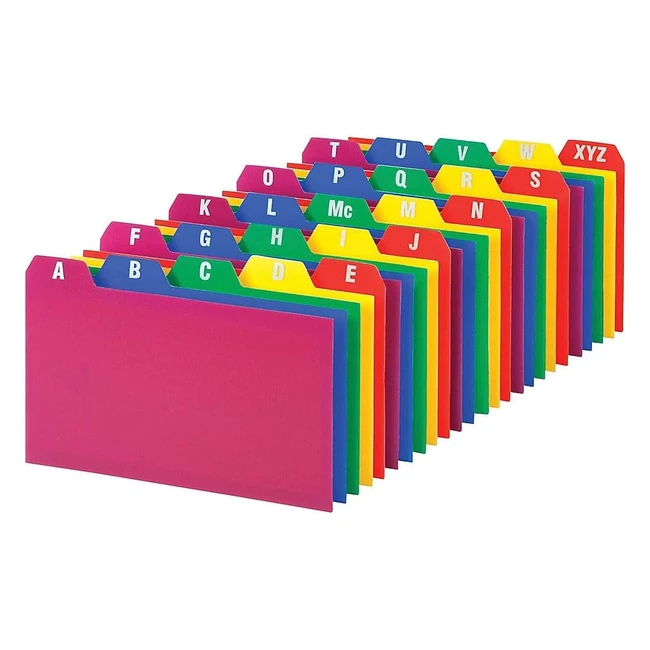 Oxford Poly Index Card Guide Set - 3x5 Inches - AZ 15 Inch Cut Tabs - Assorted C