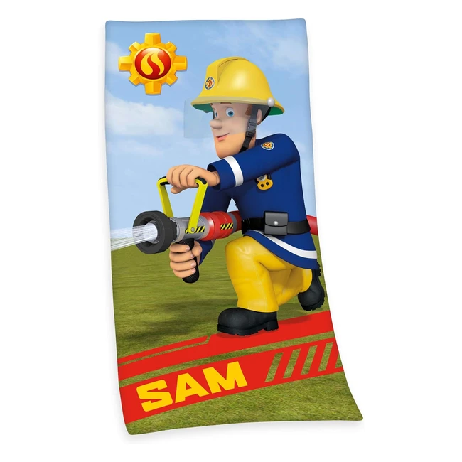 Herding Feuerwehrmann Sam Badetuch 150 x 75 cm Baumwolle bunt