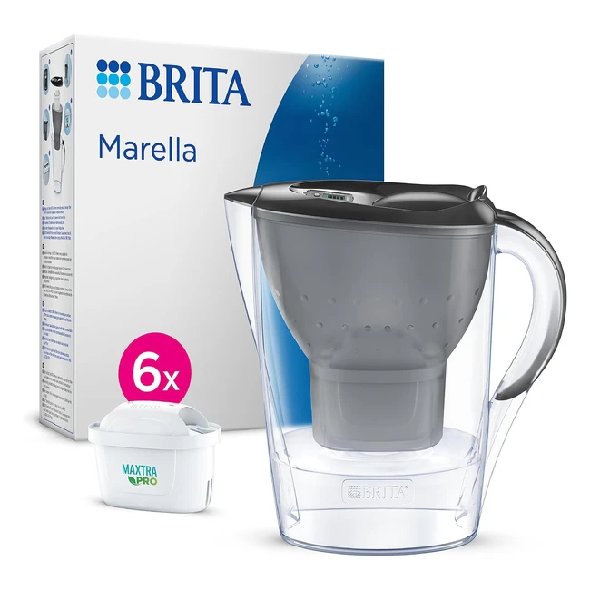 Brita Marella Water Filter Jug - Graphite 24L Half Year Pack
