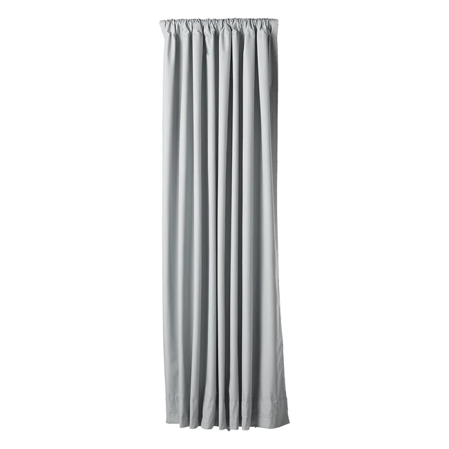 Amazon Basics Heat-Insulating Blackout Curtain - 135x244 cm - Light Gray