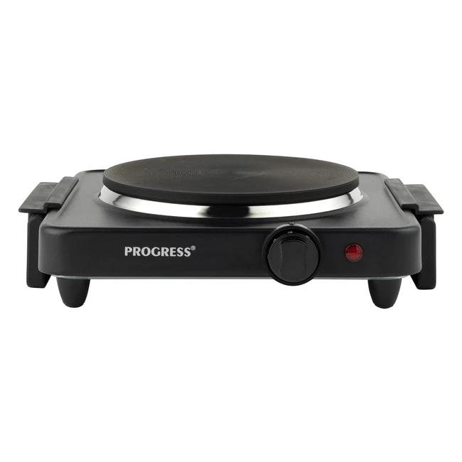 Progress Electric Hot Plate - Portable Kitchen Hob with Carry Handles - Variable Heat Settings
