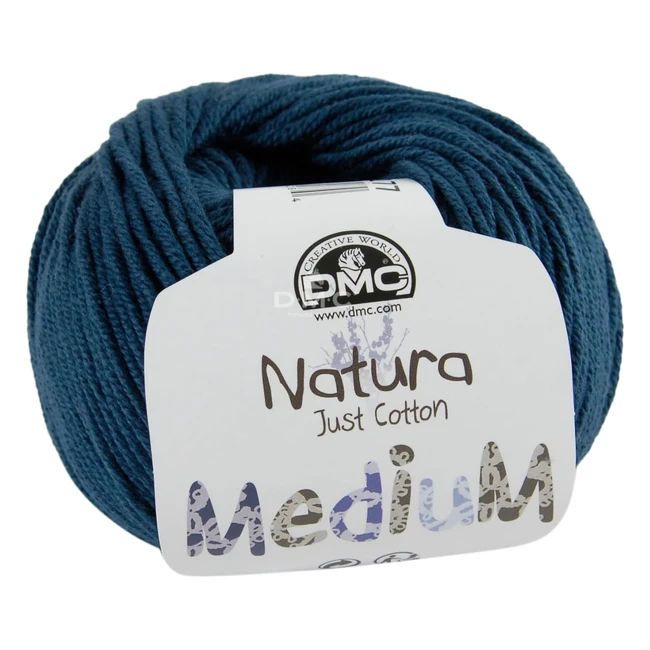 Fil à tricoter et crocheter DMC Natura Medium 100% coton - Idéal pour les vêtements - 50g - 27 coloris