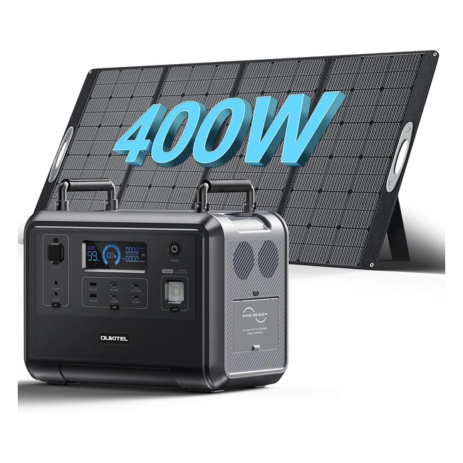 Générateur solaire portable Oukitel P1201 - 960Wh - 430W - Batterie LiFePO4 - Camping, Jardin, Caravane