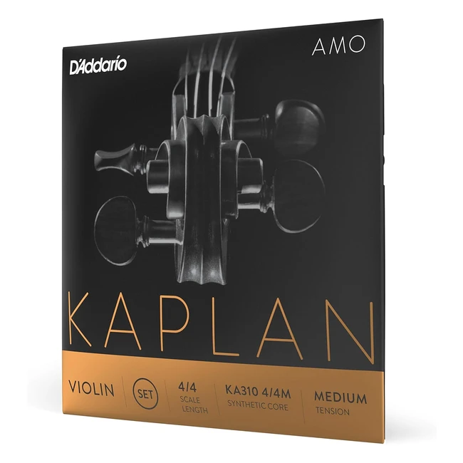 D'Addario Kaplan AMO Violin Strings Full Set KA310-44M - Warm, Rich, and Flexible