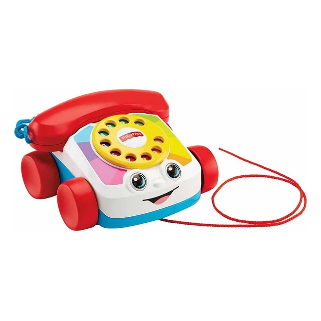 Fisher-Price Toddler Pull Toy Chatter Telephone - Rotary Dial, Wheels - Ages 1+