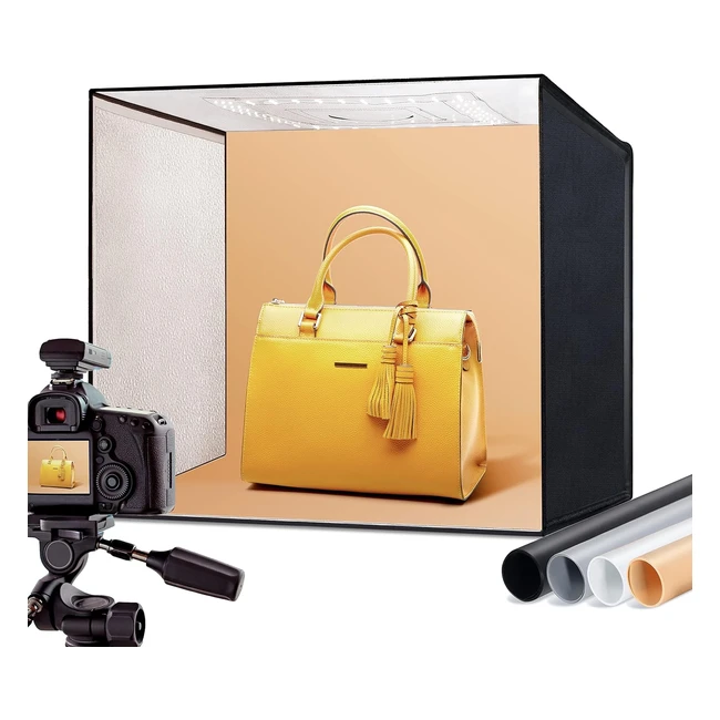 Set de Estudio Fotogrfico Raleno 50x50x50 cm - Caja de Fotos Profesional con L