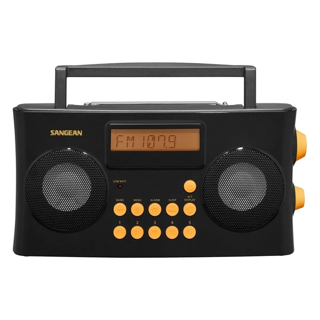 Radio portable Sangean PRD17 Vocal 170 - Stations pré-réglées, commandes contrastées, minuterie d'alarme