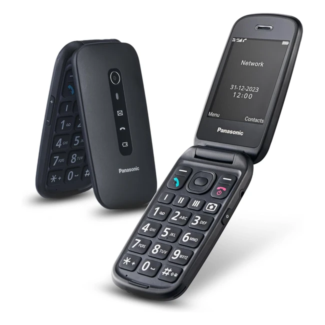 Telfono Mvil Panasonic KXTU550EXB 4G Essentials Clamshell para Personas Mayo