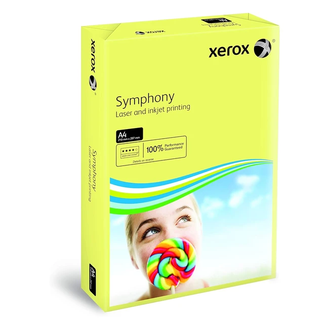 Carta gialla A4 Xerox Symphony 80 - Ideale per documenti e presentazioni