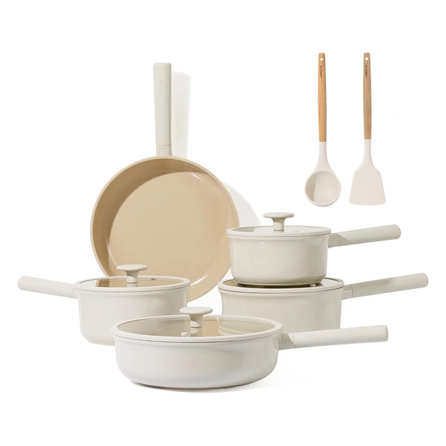Carote Nonstick Pots and Pans Set - Healthy Ceramic Cookware - 11 pcs - Inductio