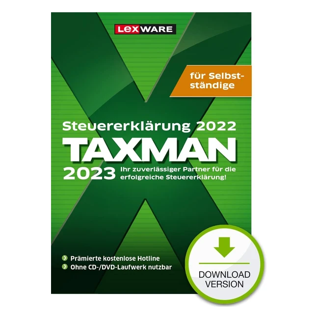 Steuererklrung 2022 Taxman 2023 fr Selbststndige - Sofortiger Download