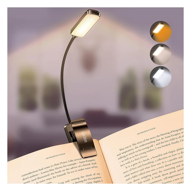 Lampe de lecture rechargeable Gritin 9 LED - Gradation progressive - 3 modes - P