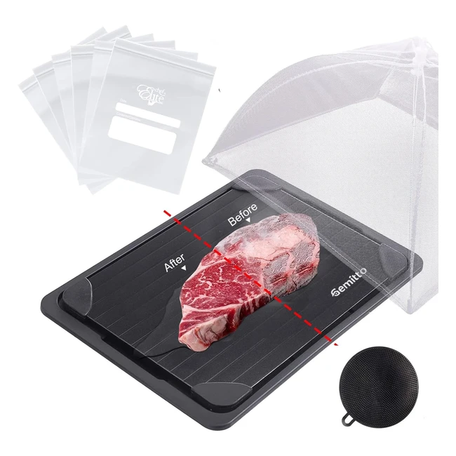 Gemitto Fast Defrosting Tray - Aviation Aluminum - Thaw Meat Faster - Quick  Sa