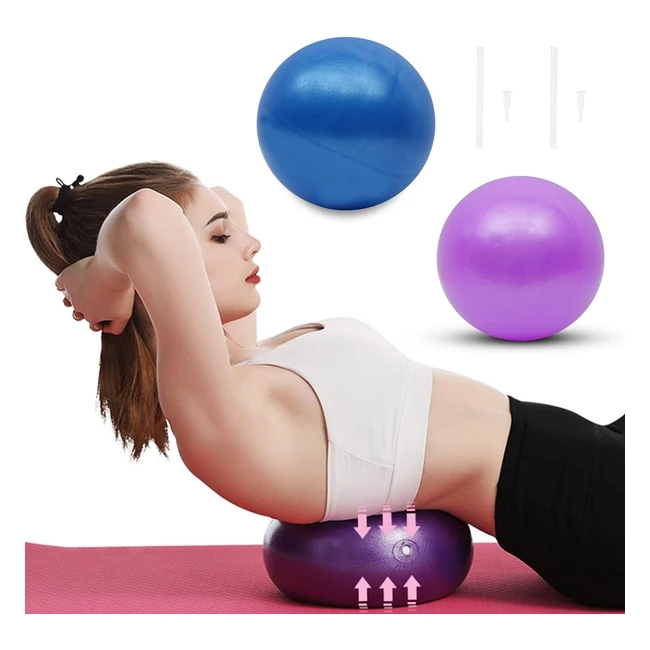Palla da Yoga Pilates 2 Pz - Alta Qualità - 17-25cm - Esercizi Addominali e Riabilitazione