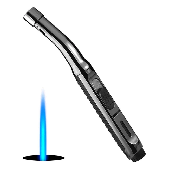 Refillable Candle Lighter - Windproof Gas Lighter with Visible Window - Adjustab